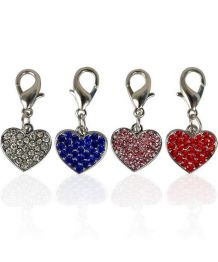 Pendentif strass pour chien et chat - coeur