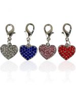 Original chic rhinestone heart pendant gift for dog, elegant delivery Paris, Le Mans, Montpellier, Tours, Marseille