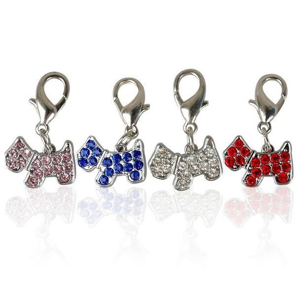 Pendentif strass chien - Chien et chat