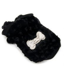 Manteau pour chien avec strass - noir