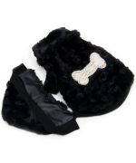 joli manteau pour chien noir fourrure capuche ultra mignon mode fashion gueule d amour