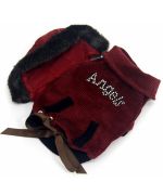 Waterproof jacket for small and large dogs for snow with fur ideal for ski holidays mouth of love