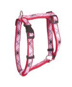 harnais-reglable-nylon-ecossais-rouge-chien-animalerie-tendance-mode-en-ligne.