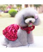 red obe for dog wedding party birthday adorable cheap evening costume