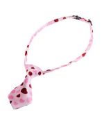 Red pink hearts pattern tie for dogs and cats for wedding