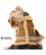 Elegante abrigo para perro muy abrigado para invierno border collie raza grande, golden, labrador, boxer, talla 2xl 3xl 4xl