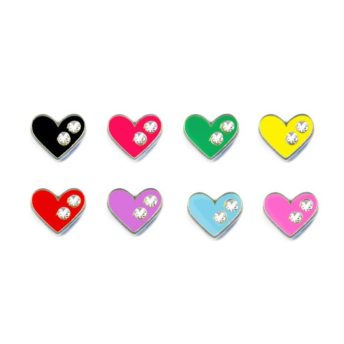 Heart rhinestones 10 mm for collar and harness customizable