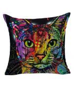 designer multicolor cat cushion for interior