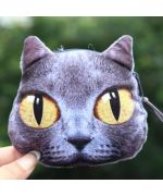 Monedero lindo y divertido con forma de gato negro, regalo de gato con entrega gratuita