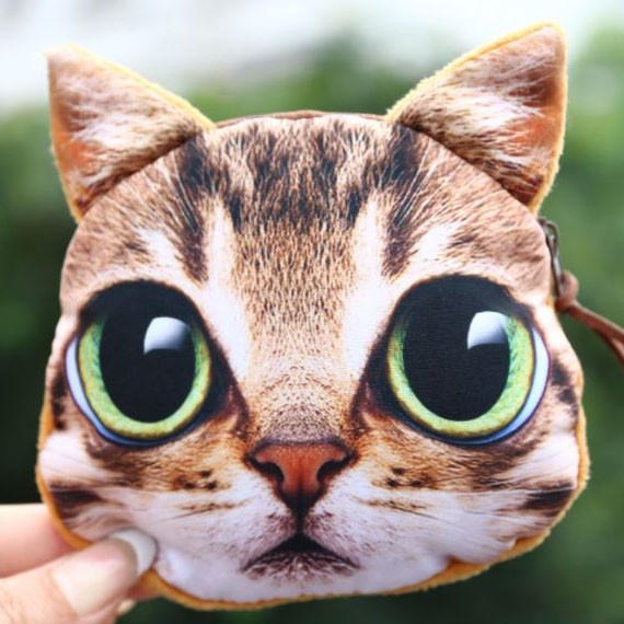 lindo y divertido monedero con forma de gato negro, entrega gratuita, regalo para gatos, ideas de regalos sobre el tema de los