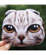divertido monedero de gato gris regalos originales únicos sobre el tema de los animales