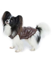 Doudoune pour chien imperméable fourrée - Marron