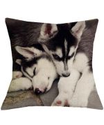 coussin deco maison husky trop beau en lin livraison offerte cadeau original