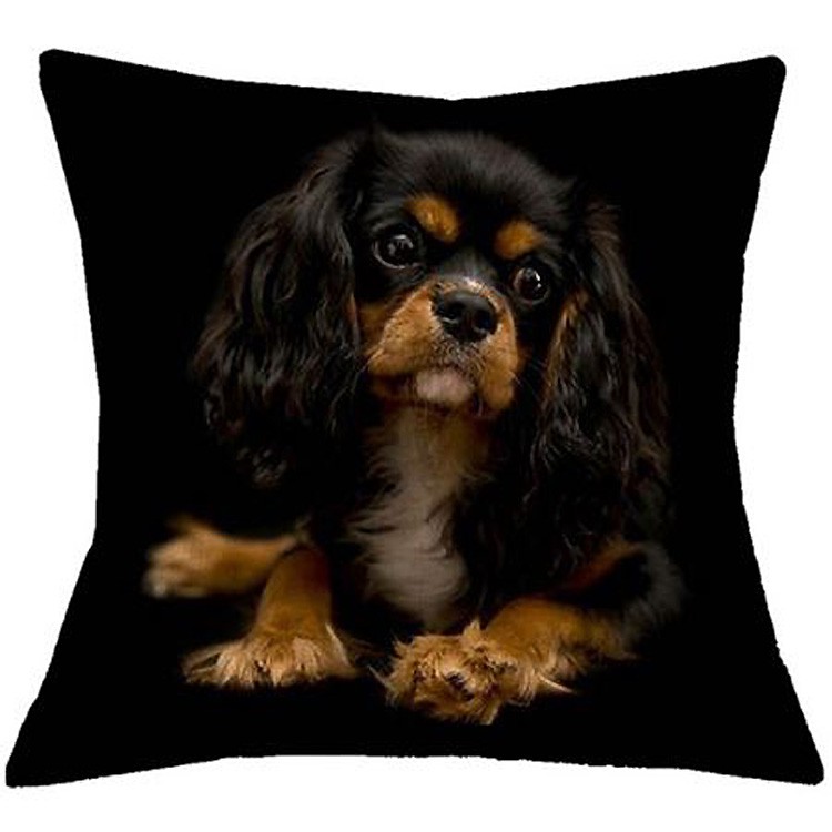 coussin king charles pour deco maison chambre design noir en lin superbe qualité