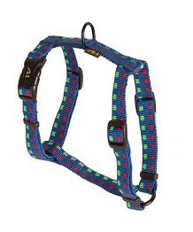 Harness blue adjustable for dogs (35 to 50 cm)