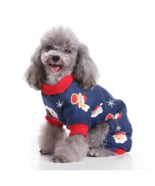 Christmas dog pajamas - blue