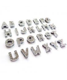 Lettre strass pour collier personnalisable A - Z - 10 MM