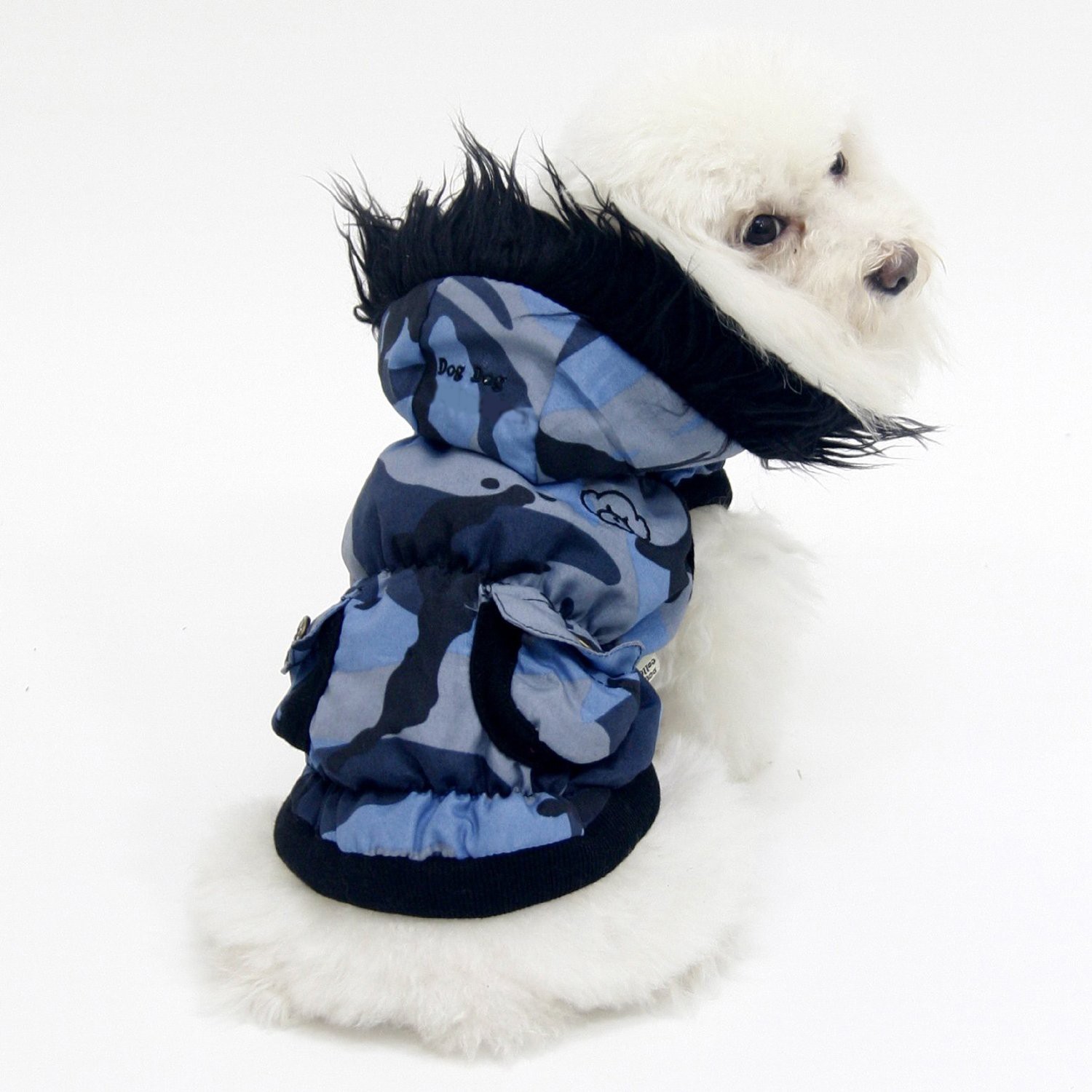 Abrigo de perro con capucha de camuflaje ultra lindo para bichon, lhasa, grand york, shitzu...