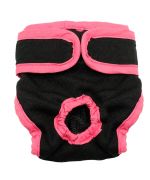 Panties for dog - Black and pink