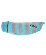 pull pour chien rayé chic bleu et gris à col roulé guadeloupe martinique ile de la réiunion st barthelemy