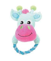 Peluche pour chien avec corde - vache