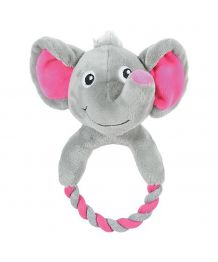 Peluche pour chien avec corde - éléphant