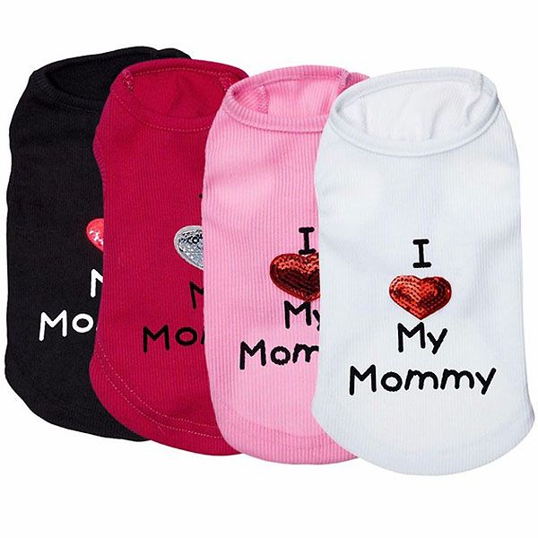 T-shirt for dog I Love my mommy for dog or cat delivery Paris, Montpellier, Marseille, Ajaccio, Poro vecchio, Bastia ...