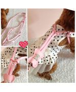 dog harness is light pink with rhinestones cheap free shipping dom tom, belgium, switzerland