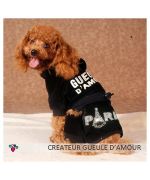 Clothing written Paris in fashion rhinestones on sale on our online store of clothing accessories for pets