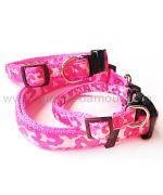 collar de perro camuflaje rosa clip de nylon calidad precio bajo boca de amor