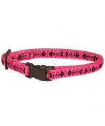 collar de perro rosa