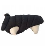 chaqueta reversible para perro negra