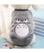gray soft plush sweater for dogs