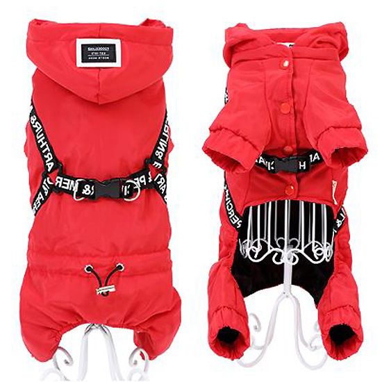 coat with integrated harness for dogs