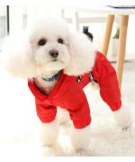 waterproof coverall for dog on legs with harness