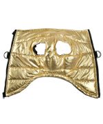 gold dog coat with integrated harness
