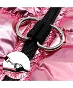pink dog coat with buckles