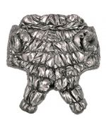 silver dog down jacket with paws