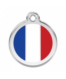 Medal to engrave for dog and cat - Flag France