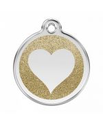 medal with glitter dog for an original gift identification telephone name address