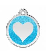 medal with glitter dog for an original gift identification telephone name address