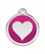 medal with glitter dog for an original gift identification telephone name address