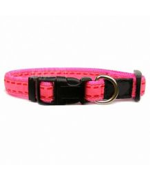 Collier pour chien fermeture clip - rose