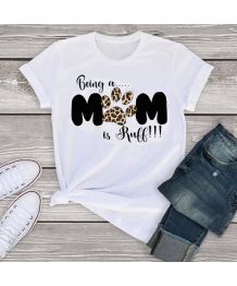 Women's leopard and paw t-shirt