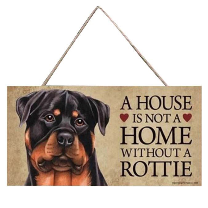 Placa de decoración de la casa de rottweiler