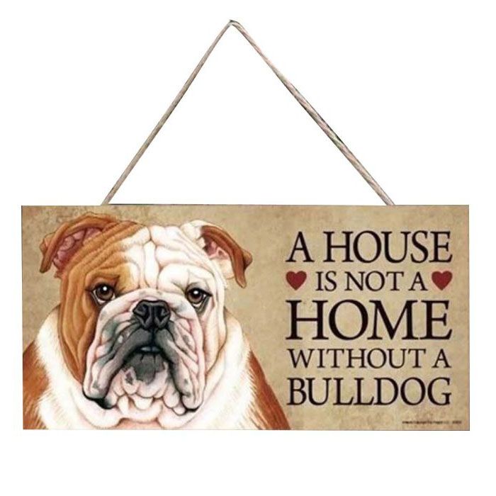 plaque maison bulldog anglais