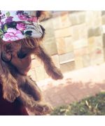 gorro floral para perrita