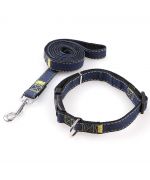 Harness & Leash Dog Set - denim