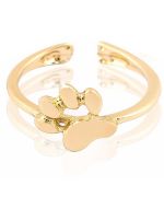 anillo de oro con forma de pata de gato