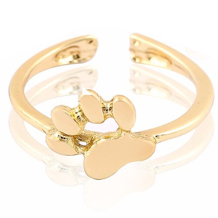 gold cat paw ring